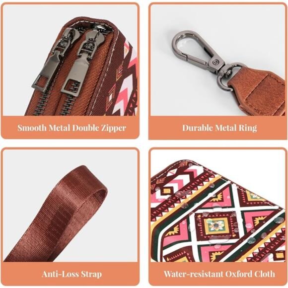 RFID Wristlet Wallet for Women Boho Western Clutch Purse Large Phone Holder - Picture 4 of 8